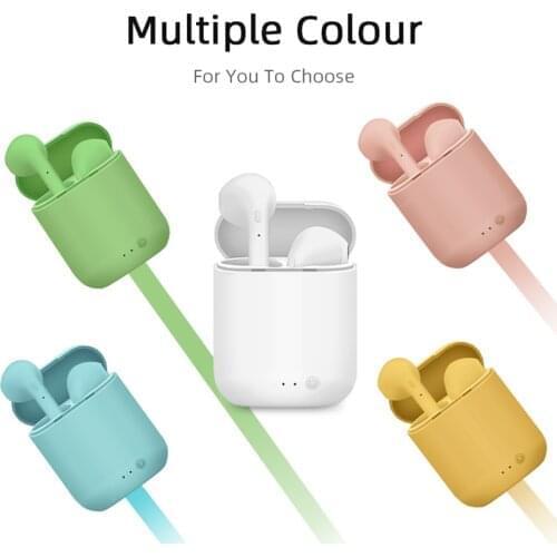 Top TWS Wireless Earphones Bluetooth 5.0 Earphone Matte Macaron Earbuds With Mic Charging Box Headset Wireless Headphones mini 2