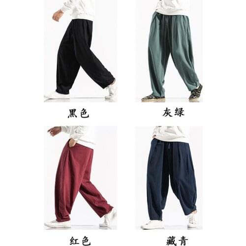 High quality cotton&linen kung fu lantern trousers martial arts bloomers halon panty knickerbockers tai chi wushu pants