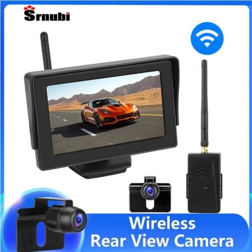 4.3 inch Wireless Backup Camera Kit Rear View Reverse Car Monitor Night Vision Waterproof Parking for Pickup truck Guide Lines