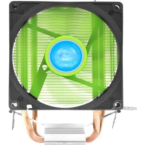 T3LB CPU Cooler 62mm Height Chassis Radiator 2 Heatpipes CPU Air Cooler 90mm 3Pin PWM Fan Air Cooling for intel/amd/LGA 775