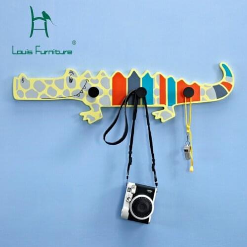 Louis Fashion Coat Racks Cartoon Crocodile Wooden Hat Hook Creative Shelf