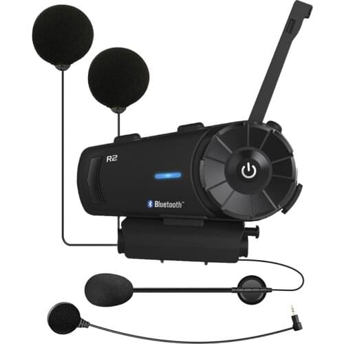 R2 Motorcycle Bluetooth Headset 8 Riders Group Helmet Communication System