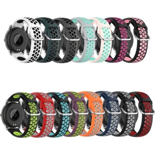 Soft Silicone Watch Strap 22MM Dual-color Watch Band Wristband for Xiaomi Haylou Solar LS05 for Samsung Galaxy Watch 3 45MM