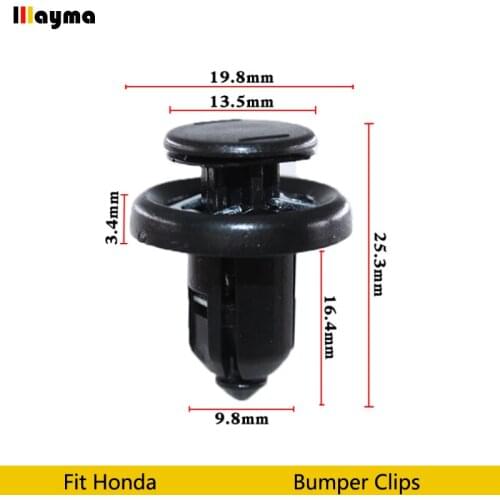 Plastics clips Auto Vehicle Car Bumper Clips Retainer Fastener Rivet Door Panel Fender Liner For Honda Civic CRV Accord Odyssey