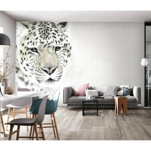 Custom Photo Wallpaper 3D Stereo Modern fashion leopard print leopard living room TV background wall decorative painting