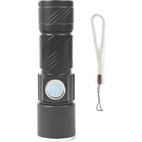 Portable Mini USB Rechargeable adjustable Waterproof Flashlight Multifunctional for Outdoor Night Riding/Camping/Emergency