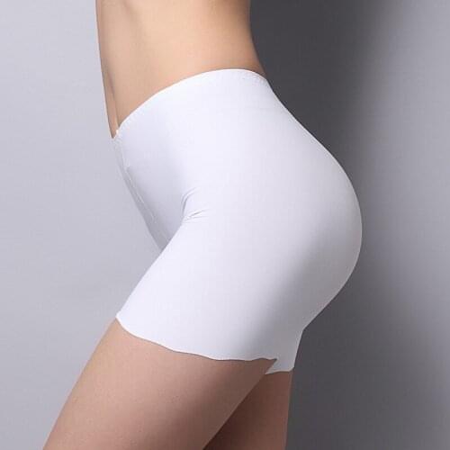 Women Safe Short Pants Sexy Ice Silk Short Women Trouser Fashion Under Skirt Pants Seamless Stretch Pant Womens Intimates