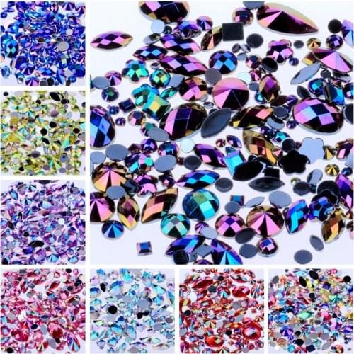 Nails Arts Mixed Shape Acrylic Rhinestones For Stones And Crystals Non Iron On Crystals Flatback Nail Rhinestones Crafts Decor