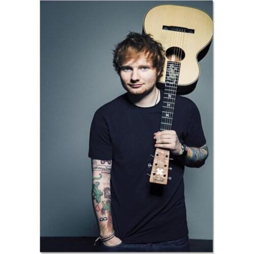 Singer Ed Sheeran Cloth Silk Canvas HD Poster Home And Bedroom Decoration Wall Fabric Poster Custom Print More Size 30x45cm
