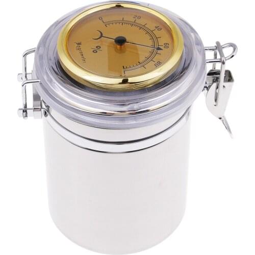 Hygrometer Humidifier Cigar Holder Stainless Steel Cigar Organizer