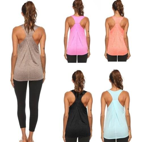 Women Yoga Vest Sleeveless Backless Sport Shirt Women Running Gym Shirt Women Sport Jerseys Fitness Yoga Shirt Tank Top S-XXL