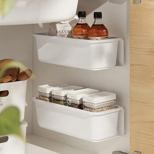 1 PACK Under Sink Organizer Sliding Pull-Out Base Cabinet Storage Door Storage Wall Mount Kitchen Bathroom Storage Organizer