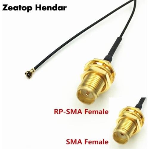 2Pcs SMA / RP-SMA Female to MHF4 IPEX IPX Plug RF Pigtail Cable for Mini PCI 0.81mm Card Intel WIFI Board 10cm 15cm 20cm 30cm