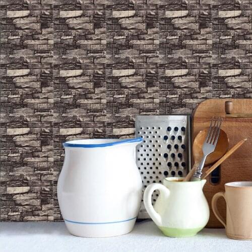 3D Brick Wall Stickers Self adhesive Waterproof Wallpaper DIY Marble Stickers For Kids Room Bedroom Kitchen Brick Wall Sticker