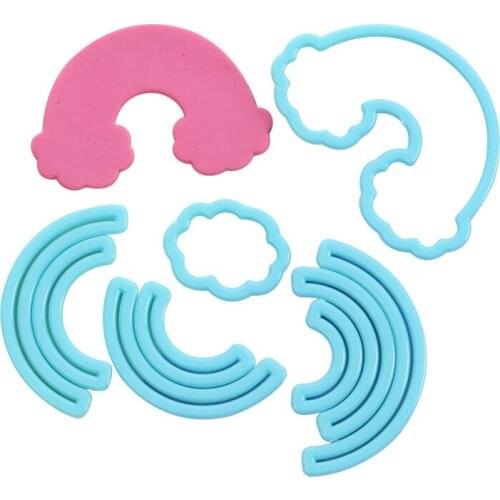 Aomily Rainbow Cloud Cake Beautiful Decoration Lace Fondant Cake Cookies Mold Mousse Sugar Craft Icing Mat Pastry Baking Tool