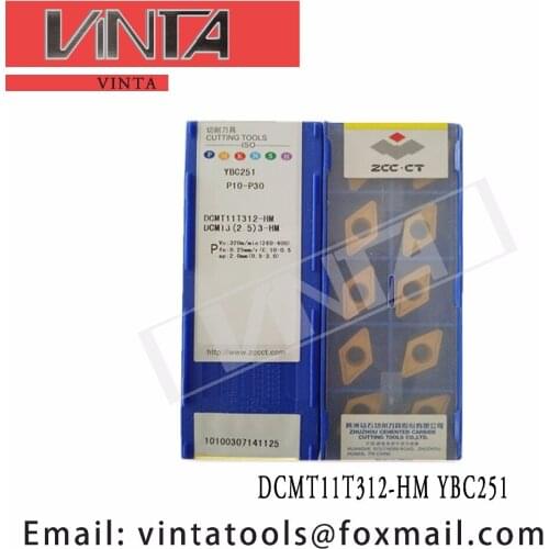 Free shipping high quality 10pcs/lots YBC251 YBC252 DCMT11T312-HM cnc carbide turning insets