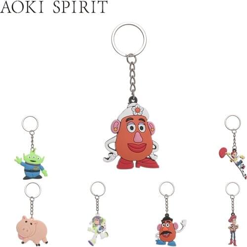 Cartoon Anime Character Shape Keychain Key Ring PVC Cool Toy Trinket Mobile Purse Car Pendant Fun Key Chain Gift for Children