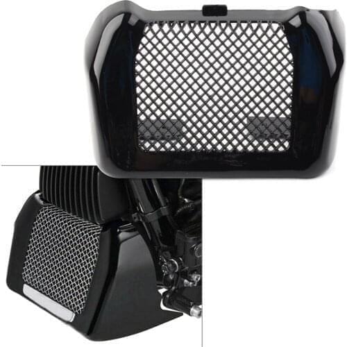 Black ABS Motorcycle Oil Cooler Cover Guard For Harley Touring FLHR FLHRC FLHX FLHXS 2017 2018 2019 2020
