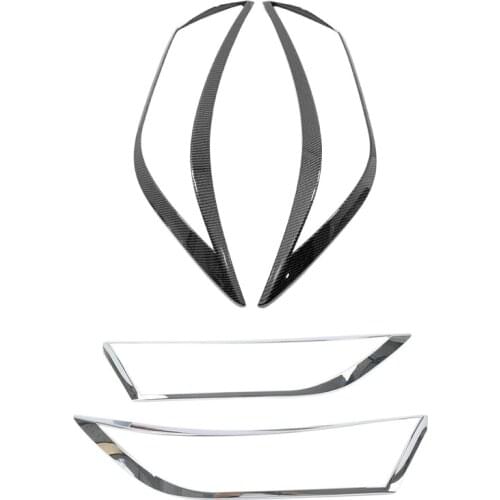 For Toyota Rav4 2019 2020 Headlight Cover Frame Trim Head Light Lamp Modification Stickers