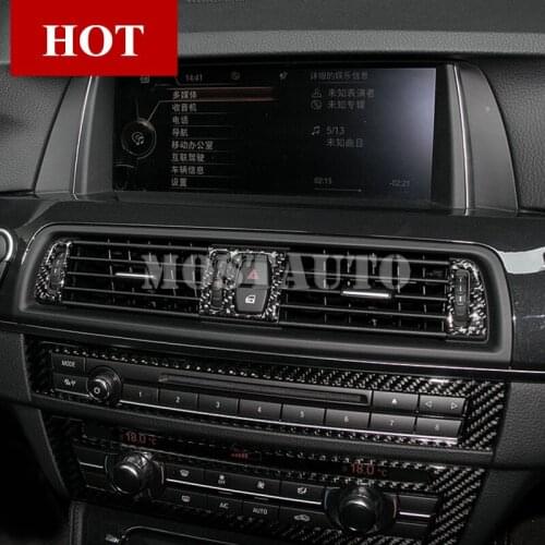 For BMW 5 Series F10 F11 Carbon Fiber Center & Side Air Outlet Cover 2011-2016 7pcs Car Accessories Interior Car Decor Car Trim