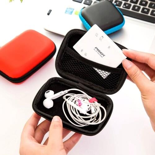 Mini Earphone Storage Boxes Bag Outdoor Travel Key Mobile Phone Data Cable Charger Storage Box Digital Home Small Item Storage