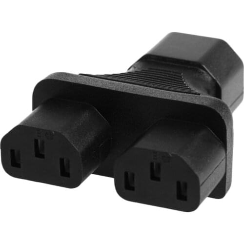 2021 New IEC 320 C14 Male To 2x C13 Female Y Splitter Cord Cable IEC Power Adapter