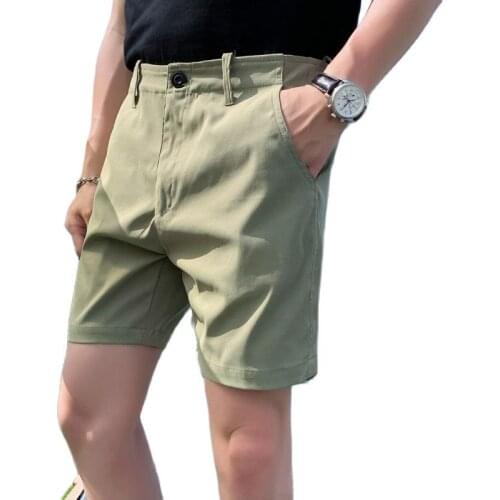 New Summer classical knee length Solid color Shorts Men High Quality Casual Business Social M-3XL Men Shorts 4 Colors Shorts