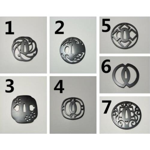 New Iron Guard Tsuba For Japanese Samurai Katana Sword Knife Guard Wakizashi DIY Accessory