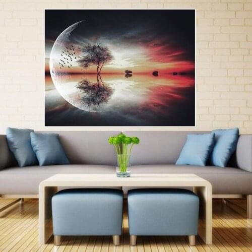 Dream Landscape Trees Canvas Painting Nordic Living Room Posters Prints Wall Art Pictures Modern Bedroom Home Decoration