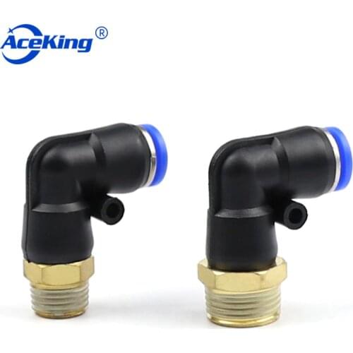 V-type high pressure pneumatic pipe external thread elbow quick air compressor quick connector PL 4 8 10 12 14 16-m5-01-02-03-04