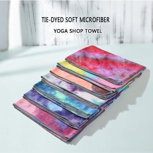 Custom Super Absorbent Odorless Non Slip Recycled Anti Slip Pilates Hot Yoga Mat Towel Silicon Dots Yoga Shop Towel