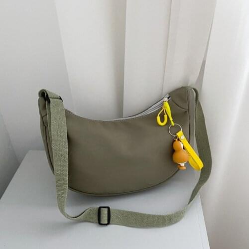 Simple Hobos Bag Underarm Nylon Bag Small Shoulder Bag Women Pure Color Crossbody Bags Women Bolsa Feminina Travel Bag Girls Sac