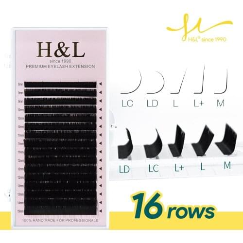 H&L SINCE 1990 L/L+/LC/LD/M(LU) Curl 8-15 Mix Korean PBT Mink Eyelashes Individual Eyelashes for Grafting L Shaped Makeup Lashes