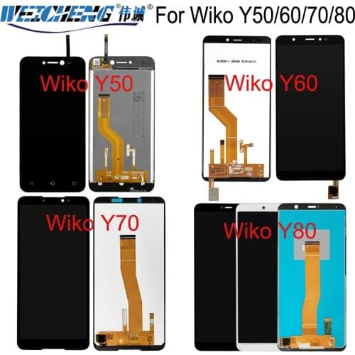 100% Tested For Wiko Y50 Y60 Y70 Y80 LCD touch Screen LCD Display Assembly Replacement LCD For Wiko Y80 Jerry 4 Screen Y61 Y81