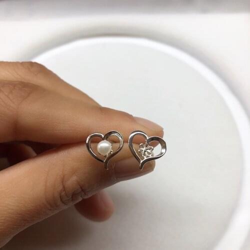 NEW Heart Shape Earrings Mountings Classical Earrings Findings Settings Jewelry Parts Fittings for Pearls Beads Stones Jade