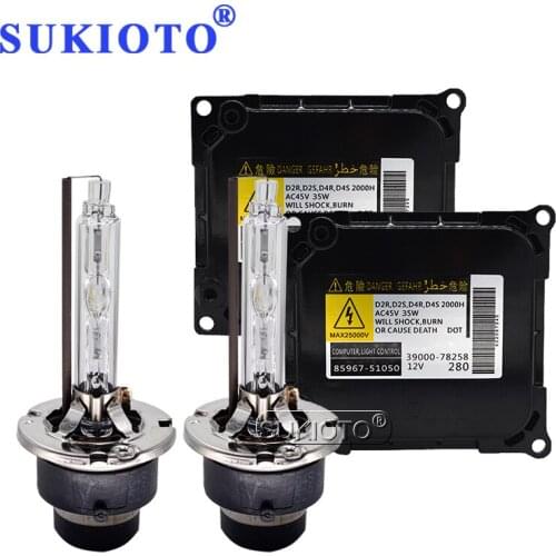 SUKIOTO 1 Set 35W D4S Xenon Headlight Ballast Kit D4S D2S Xenon Lamp Kit 6000K 4300K 8000K For Toyota Lexus 85967-51050 DDLT003