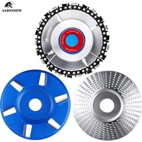 Woodworking Grinding Wheel Rotary Disc 6 Teeth Wood Turbo Carving Disc Angle Grinder Attachment for Wood Cutting Polishing1-3PCS