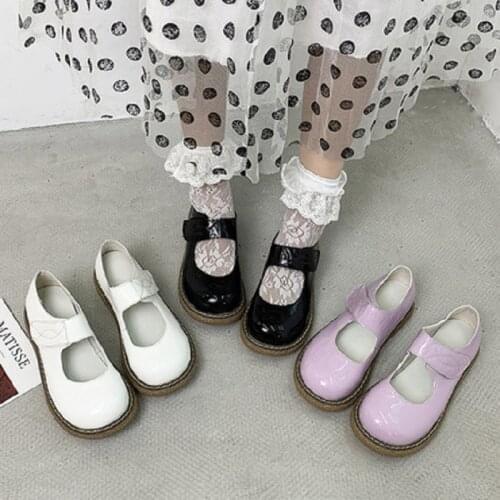 10 pairs wholesale autumn new round head Mary Jane womens shoes wild thick-soled comfortable big head doll shoes Lolita shoes