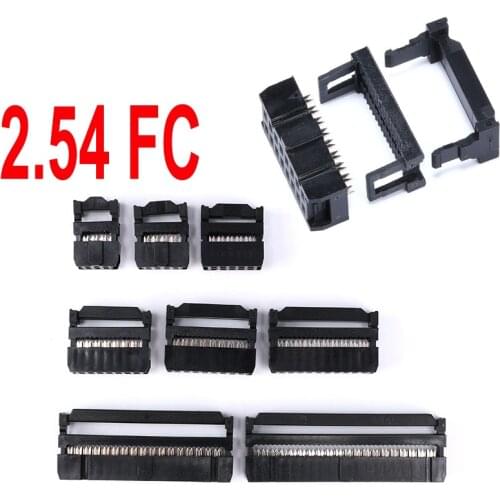 10set FC-8P FC-6P FC-10P FC-14P FC-16P FC-20P To FC-40P IDC Socket Dual Row Pitch 2.54mm IDC Connector Cable Socket Plug