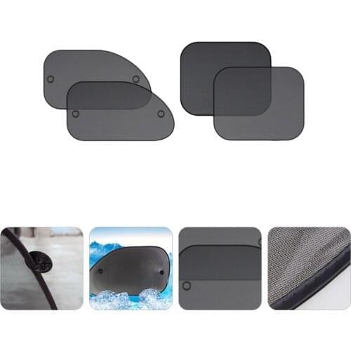 1 Set 4pcs Universal Window Hoods Car Windows Uv Protection Window Shade (Black)
