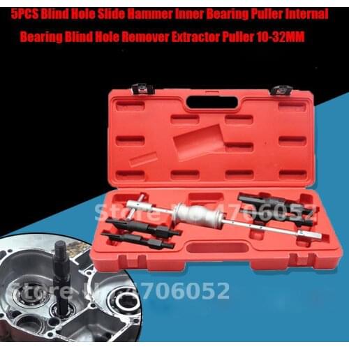 5PCS Blind Hole Slide Hammer Inner Bearing Puller Internal Bearing Blind Hole Remover Extractor Puller 10-32MM