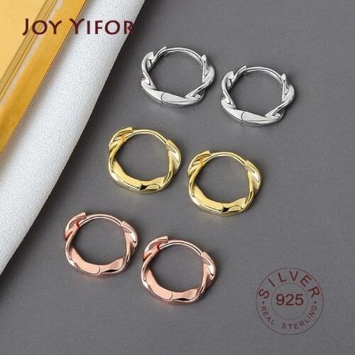 925 Sterling Silver Earrings Charm Women Trendy Jewelry Vintage Simple Retro Weave Circle Party Accessories Gifts