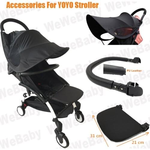Baby Stroller accessories footboard armrest sunshade for babyzen YoYo suit foot rest sun umbrella handrail baby pram Awning yoya