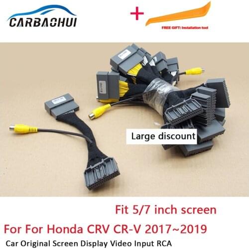 Car Rear View Camera For Honda CRV CR-V 2017 2018 2019 Car DVD Screen Reversing Parking RCA Adapter Rear Camera Video Cable