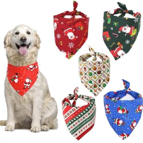 Dog Bandanas Large Pet Scarf Costume Stylish Kerchief For Christmas Dog Washable Bow ties Collar Cat Scarf Large Dog Accessories