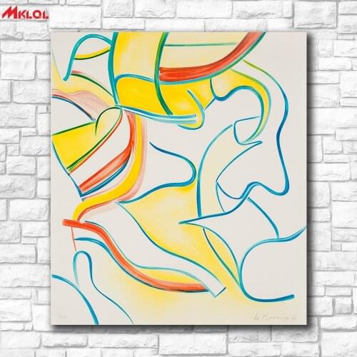 Untitled series-quatre willem-de-kooning Oil Painting Wall Art Paintings Picture Paiting Canvas Paints Home Decor Print Painting