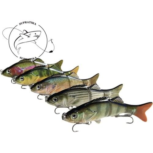 18G/10CM Bionic Sinking Wobbler 2-Segment Hard Fishing Bait Sea Bass 6# Hooks Artificial Multi-section Plastic Fishing Lures