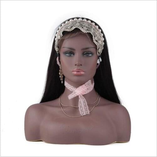 Black Female Realistic Mannequin Head Bust Sale For Hair Wig Jewelry Hat Earrings Scarf Display African Mannequin body Manequin