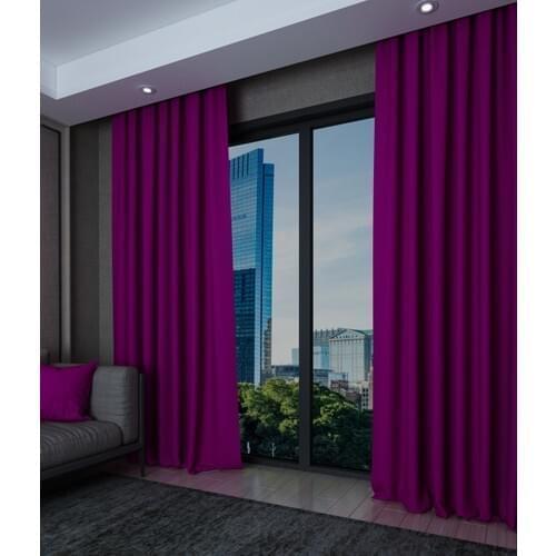 Elegant Home Textile Damson Blackout Curtain Satin Blackout Sun Visor
