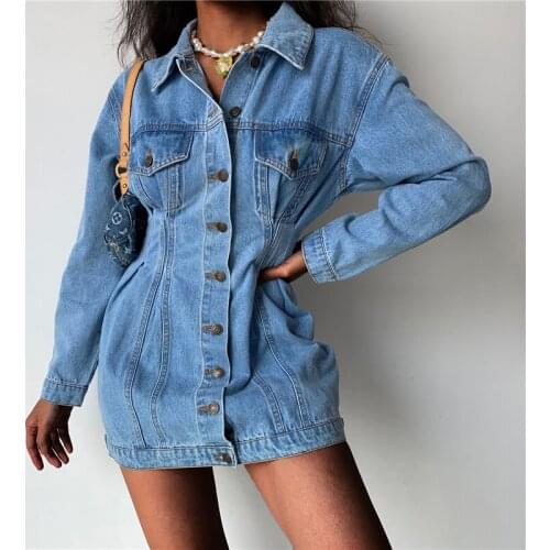 FUFUCAILLM Fashion Denim Dresses